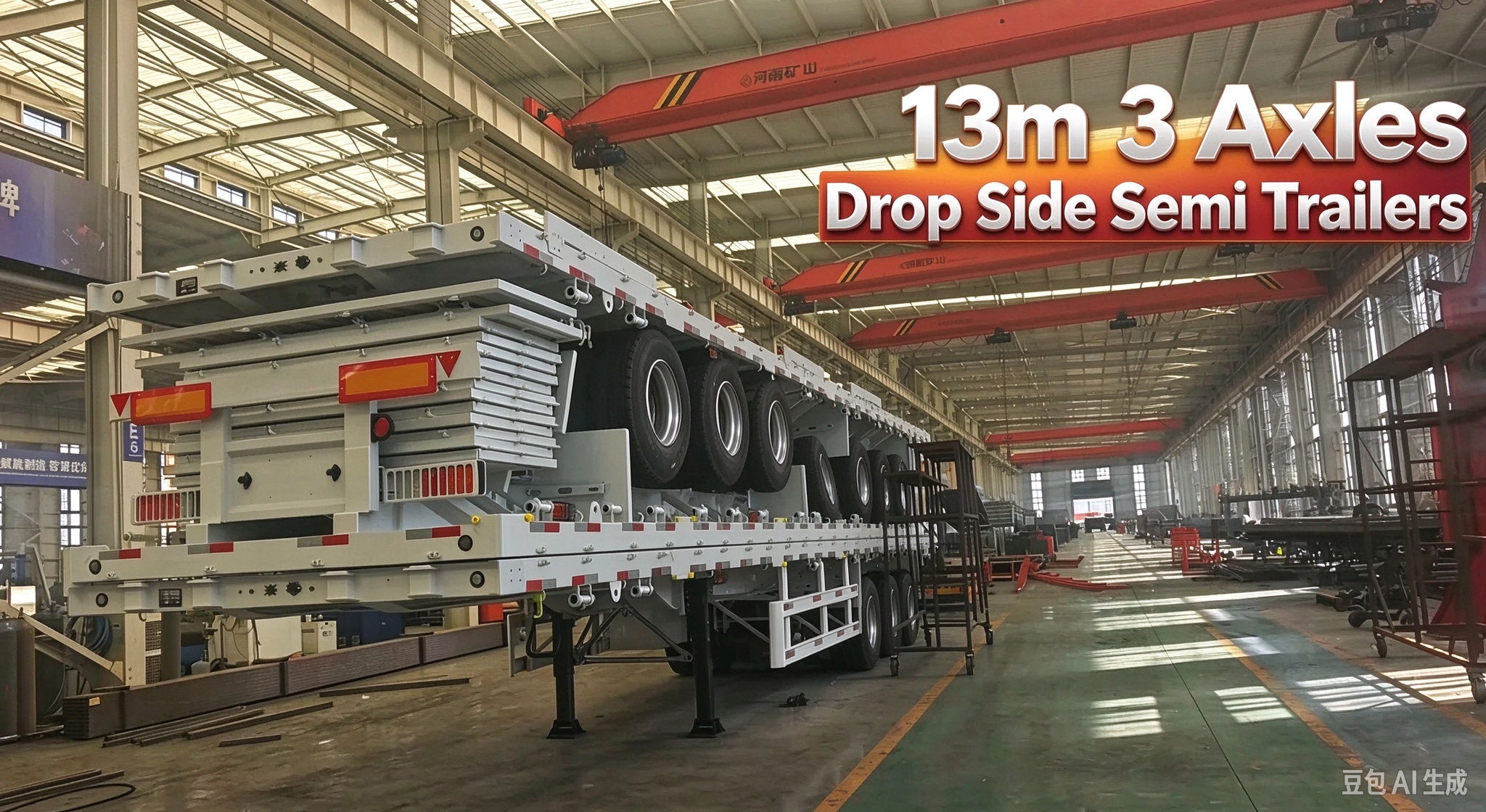 21 Units of 13m  3 Axles Drop Side Semi Trailers Shipped to Angola, Africa